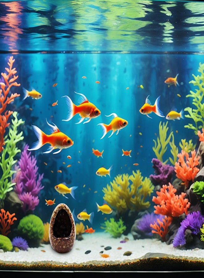 MHLLGN Fish Tank Decorations, 2 Pack Ceramic Broken Egg Ornaments, Aquarium Accessories, Decor for Fish Tank, Aquarium Decoration - Image 5